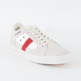 Mens Timberland EK Glastenbury Ox 9609A Off White Leather Lace Up Casual Trainer